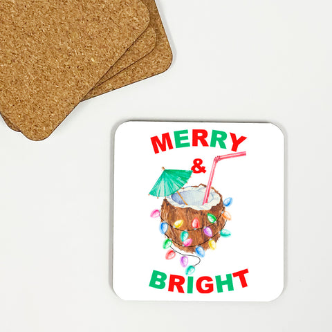 Merry & Bright Drink Coasters, Set of 4
