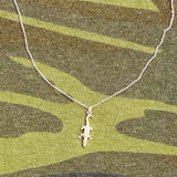 Sterling Silver Alligator Necklace