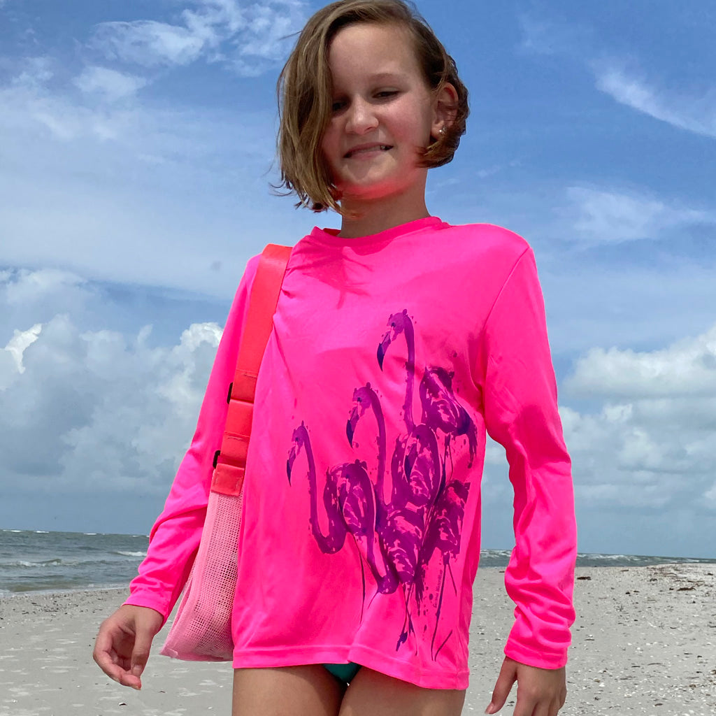 Kids flamingo shirt sales