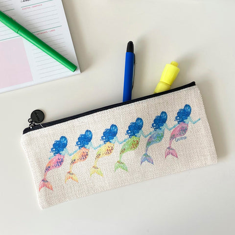 Mermaid Friends Pencil Pouch with Zipper