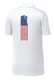 Men’s American Flag Golf Polo – UPF 50 Performance Shirt
