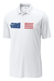 Men’s American Flag Golf Polo – UPF 50 Performance Shirt
