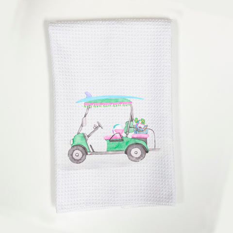 Beach Golf Cart Microfiber Dish Towel