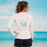 Women’s Long Sleeve Pickleball Shirt – Tropical Pickleball UPF 50