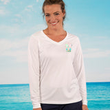 Women’s Long Sleeve Pickleball Shirt – Tropical Pickleball UPF 50