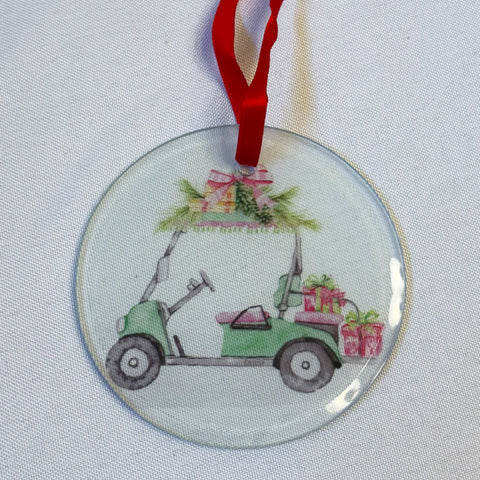 Coastal Christmas Glass Tree Ornaments