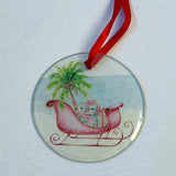 Coastal Christmas Glass Tree Ornaments