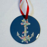 Coastal Christmas Glass Tree Ornaments