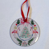 Coastal Christmas Glass Tree Ornaments