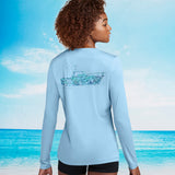 Women's Crew Neck Fishboat UPF 50 Performance Ultra Comfort Shirt