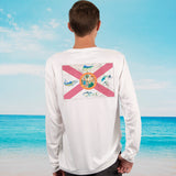 Florida Fishing Flag UPF 50 Performance Ultra Comfort Shirt