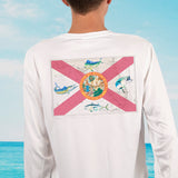 Florida Fishing Flag UPF 50 Performance Ultra Comfort Shirt