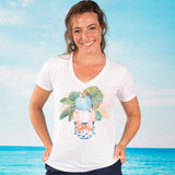 Grand Millennial Pumpkin V-neck Fashion T-shirt