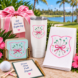 Golf Gift Set for Women – Tumbler, Coasters & Dish Towel
