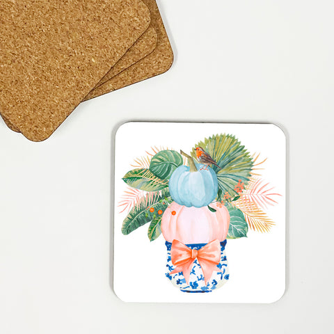 Tropical Halloween Drink Coasters, set of 4