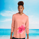 Hibiscus Hooded UPF 50 Performance Ultra Comfort Shirt