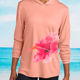 Hibiscus Hooded UPF 50 Performance Ultra Comfort Shirt