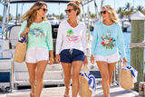 Women’s Christmas Magnolia Bouquet UPF 50 Long Sleeve Performance Shirt