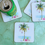 Holiday Drink Coasters, set of 4