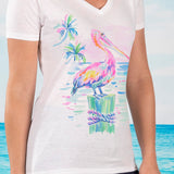 Pelican V-neck Fashion T-shirt