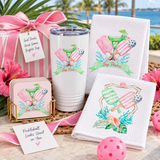Pickleball Gift Set for Women – Tumbler, Coasters & Dish Towel