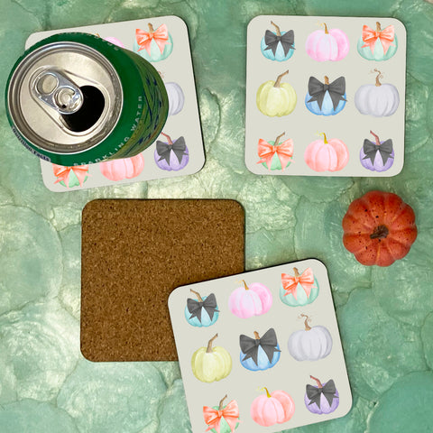 Tropical Halloween Drink Coasters, set of 4