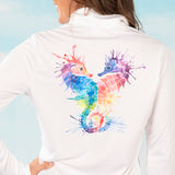 Seahorse Love Quarter Zip UPF 50 Performance Ultra Comfort Shirt