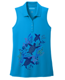 Women’s Sea Turtle Sleeveless Golf Polo – UPF 50