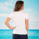 Coastal Christmas Sleigh V-neck Fashion T-shirt