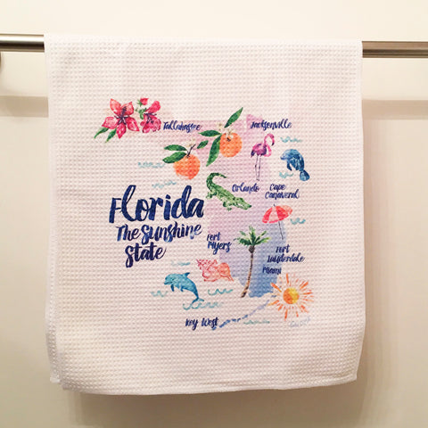 Florida the Sunshine State Microfiber Dish Towel