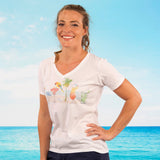 Paradise-ville V-neck Fashion T-shirt