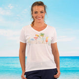 Paradise-ville V-neck Fashion T-shirt
