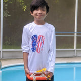 Caloosa Kids Patriotic Flip Flop UPF 50 Ultra Comfort Shirt
