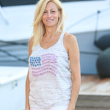 STARFISH & STRIPES RACER BACK TANK TOP