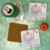 Tropical Halloween Drink Coasters, set of 4