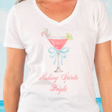 Making Spirits Bright V-neck Fashion T-shirt